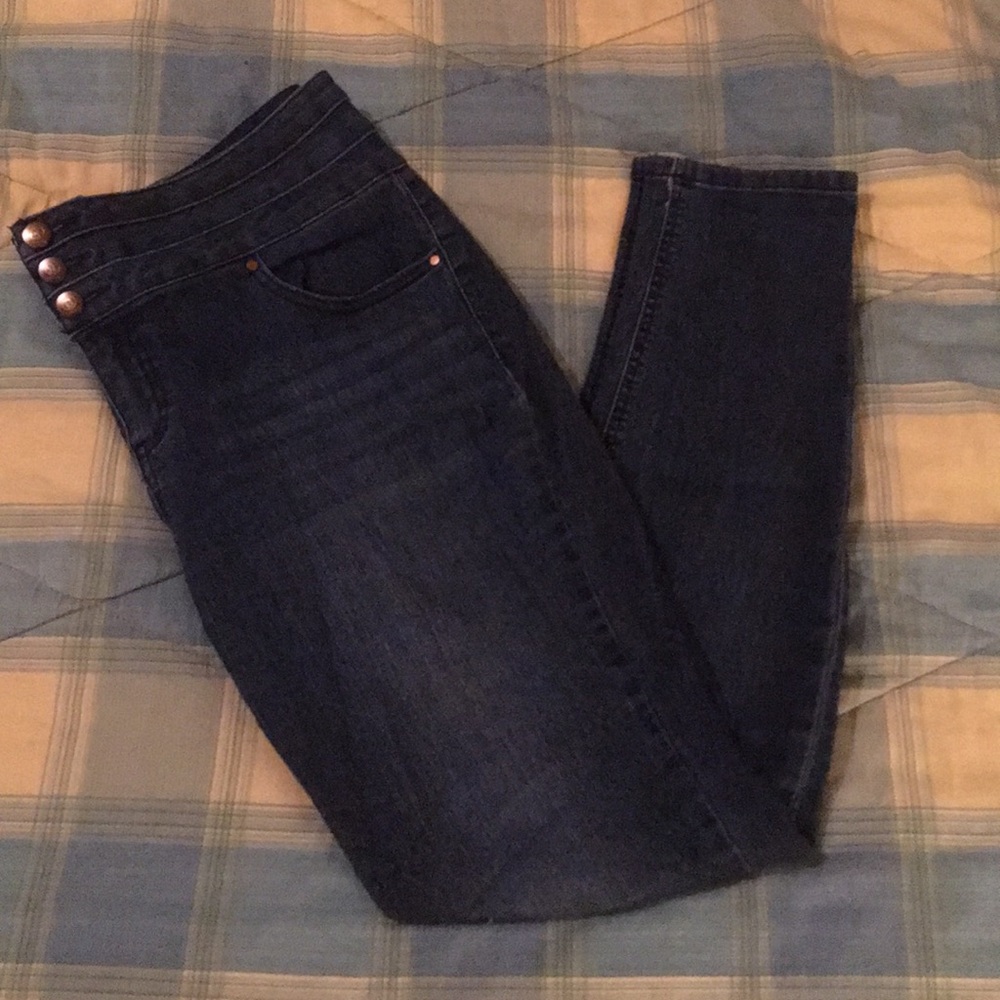 DONATED Dark Blue Skinny Jeans